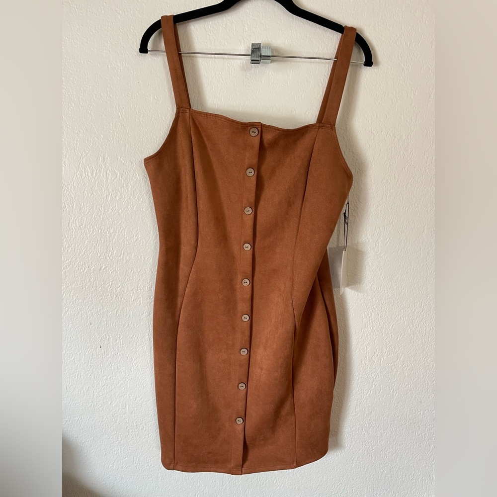 Suede tan dress